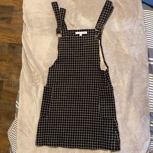 Overalls Plaid Mini Dress